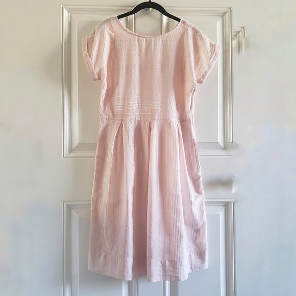 PEYTON & PARKER Blush Pink Extended Sleeve Stripe Womens Dress SZ XS - Picture 1 of 16
